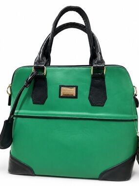 Belo Horizonte Green and Black Structured Tote Bag